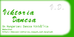 viktoria dancsa business card